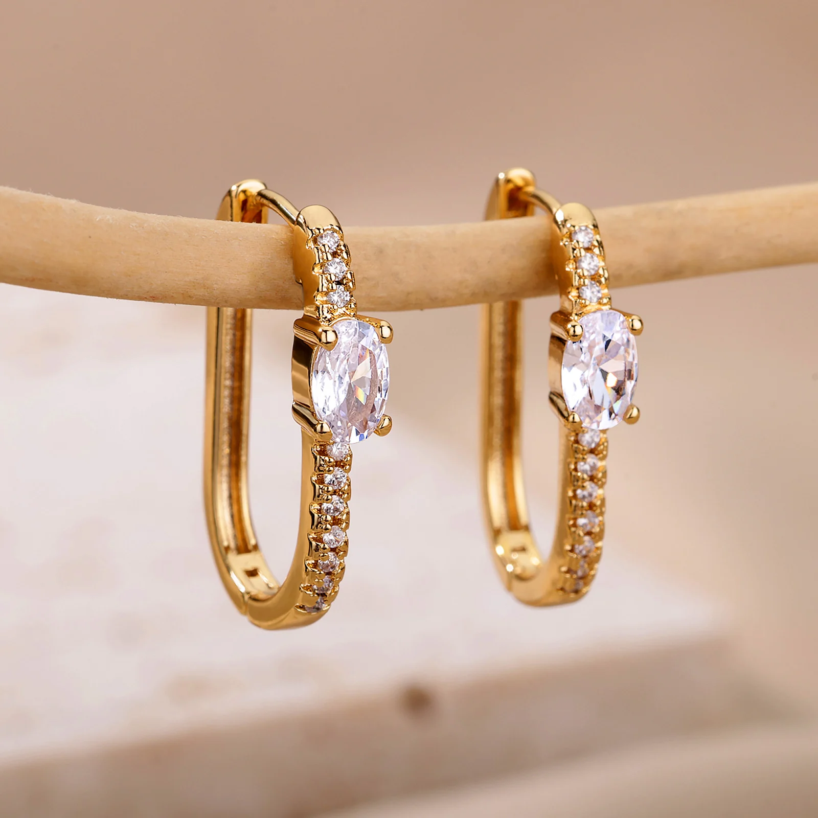 Minimalist Zircon Round Earring For Women