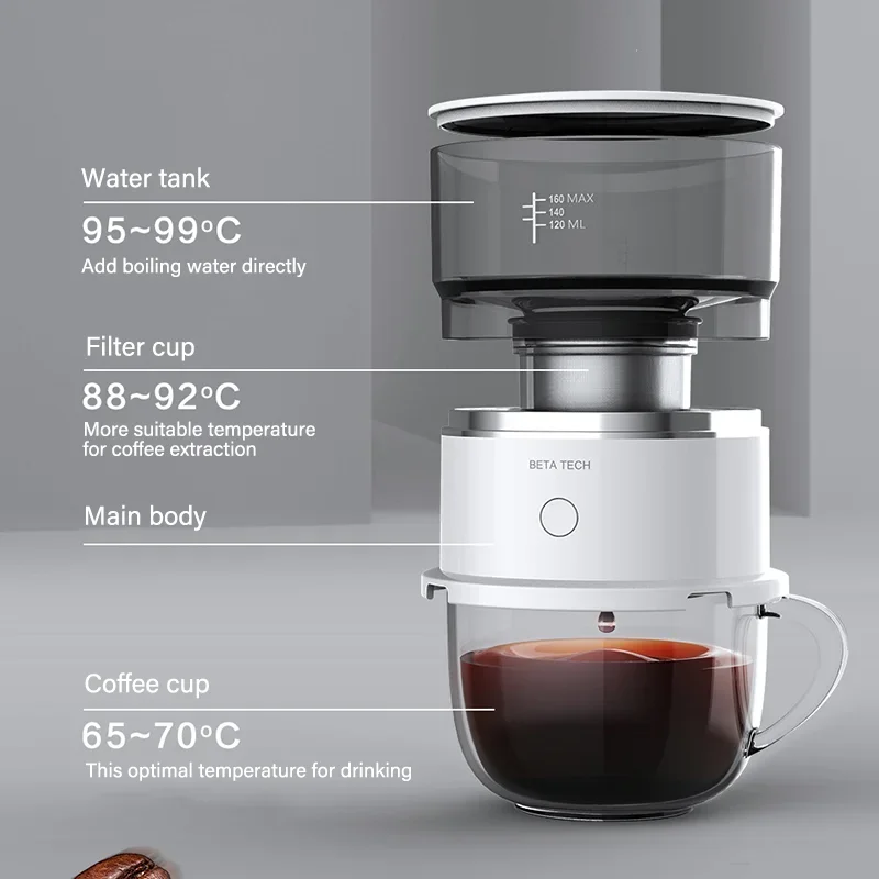 

Mini Portable Coffee Machine Smart Automatic Hand Brewing Maker Outdoor Travelling Camping ware Cappuccino