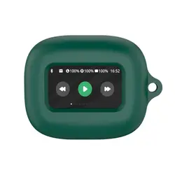 Silicone Protective Earbud Cover with Hook for Mini Bluetooth Earphones (Dark Green)