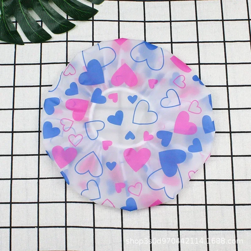 Hot Selling Waterproof Shower Cap Thickened Elastic Shower Cap Shower Cap Ladies Spa Bath Accessories Hair Salon Bathroom Produc 6