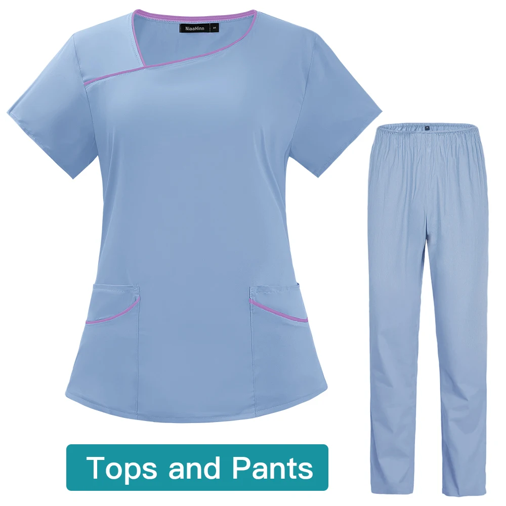 Breathable Pet Grooming Work Clothes Hospital Doctor Suits Lightweight Elasticity Nursing Uniforms Dental Clinic Nurse Workwear