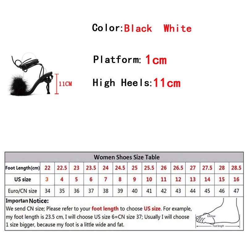 Liyke 2025 New Black White Fluffy Feather Women's Strange