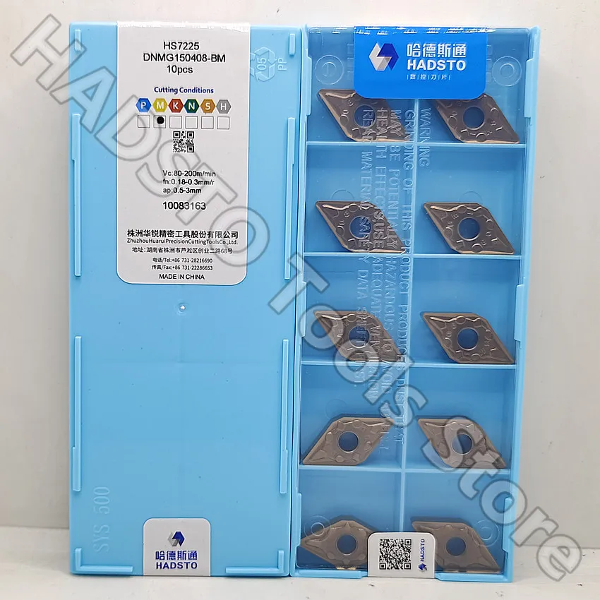 10pcs DNMG150408-BM HS7225 DNMG432 DNMG150408 HADSTO CNC carbide inserts Turning inserts Special for stainless steel