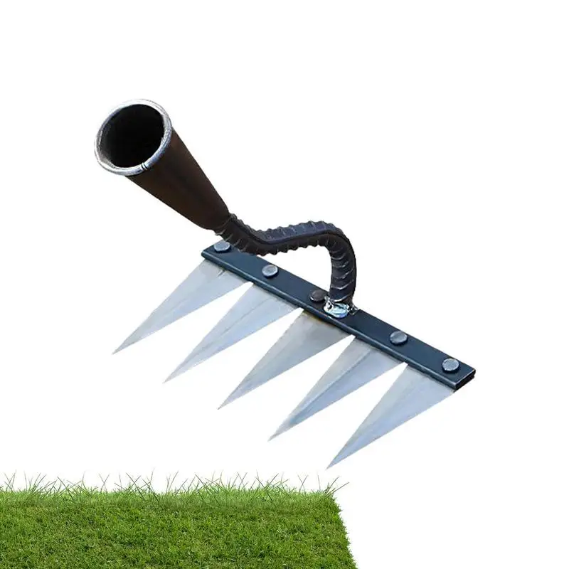 Rastrello Da Giardino In Metallo Heavy Duty Denti Rastrello Da Depaglia Testa In Metallo Rastrello Strumento Per Allentare Il Terreno Raccolta Foglie 