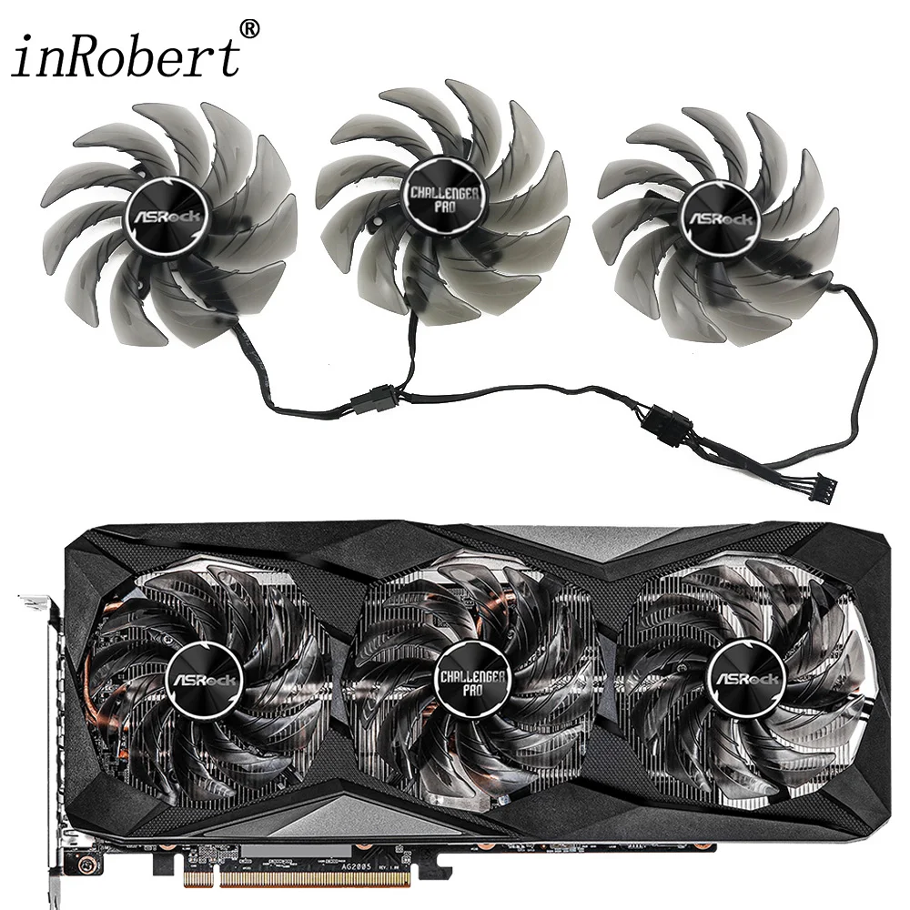 85Mm Fdc10H12S9-C Rx6700Xt 6750Xt Per Asrock Rx 6600Xt 6600 6700 Xt 6800 Challenger Pro Oc Video Gaphics Card Ventola Di Raffreddamento
