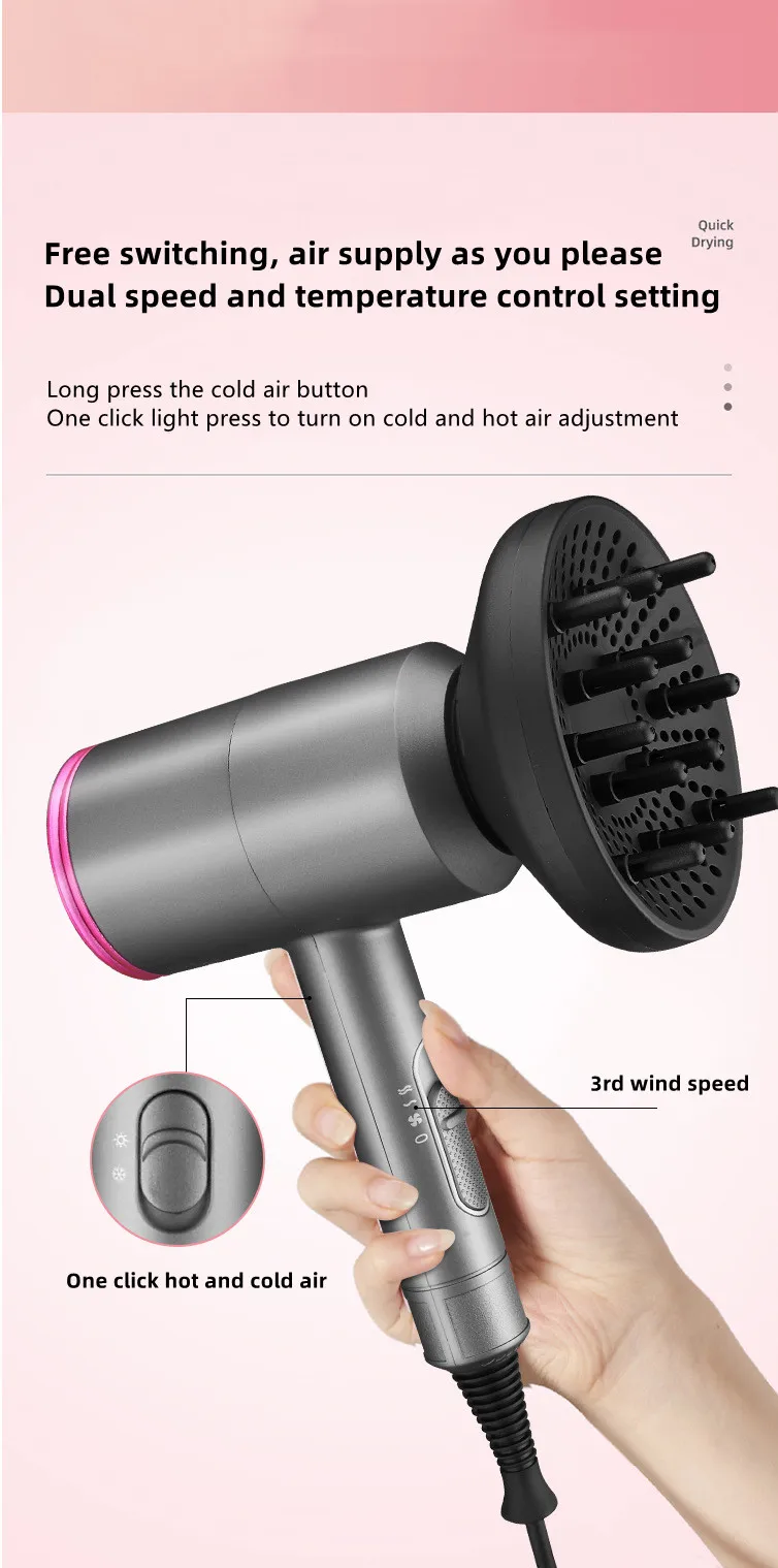 120,000-Rpm High-Speed Motor Constant Temperature Hair Care Dryer, A New Product