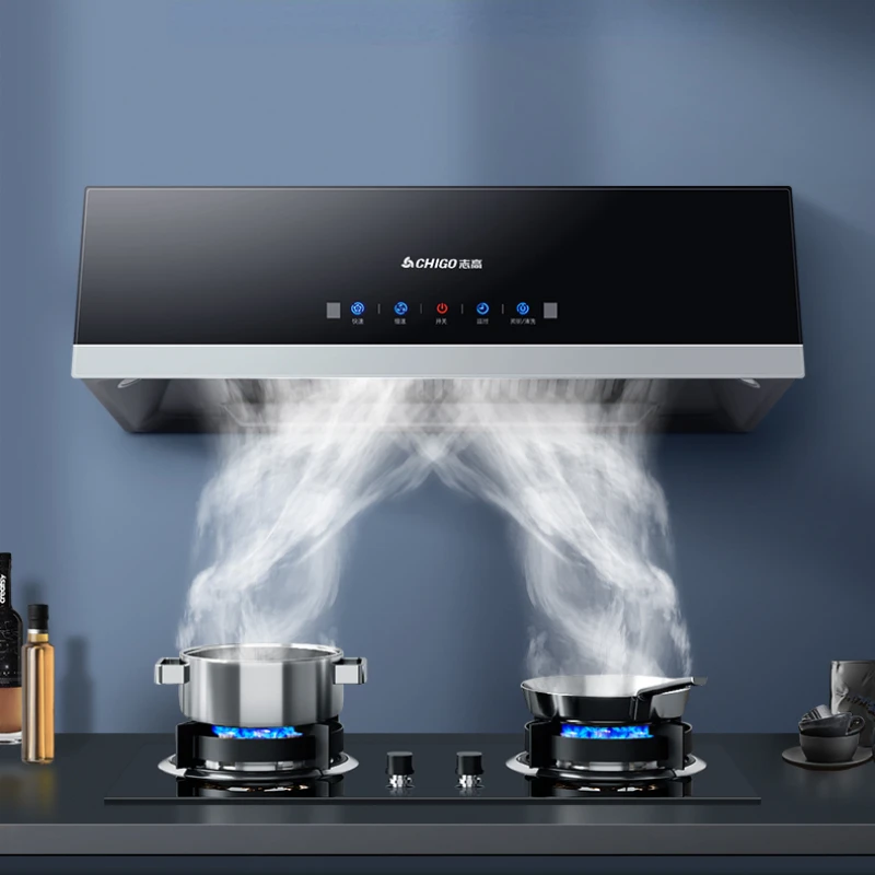 Chigo Range Hood Household Kitchen Large Suction Chinese-style Small Oil Suction Machine Automatic Cleaning Smoke Machine