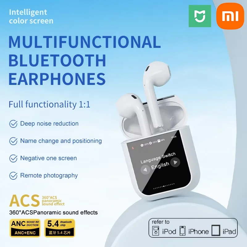 Xiaomi A2 Pro Bluetooth headset Touchscreen Portable TWS HiFi Sound Quality Long Battery Life Sports Waterproof Headphones wireless headphone bluetooth earphones wireless earphone