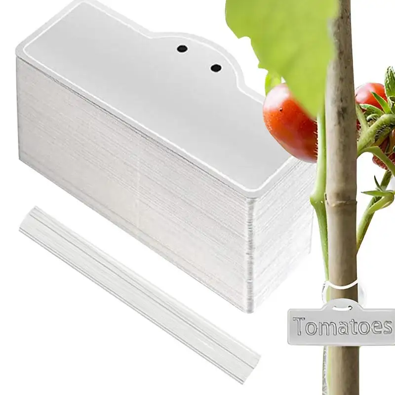 AluminumPlantsLabelsWaterproofGardenTreeTagsWithMetalWires