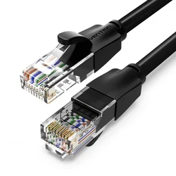 Premium Vention Shielded CAT6 Ethernet Cable, 1m RJ45 Patch Cord for High - Speed Internet Networking (Black)