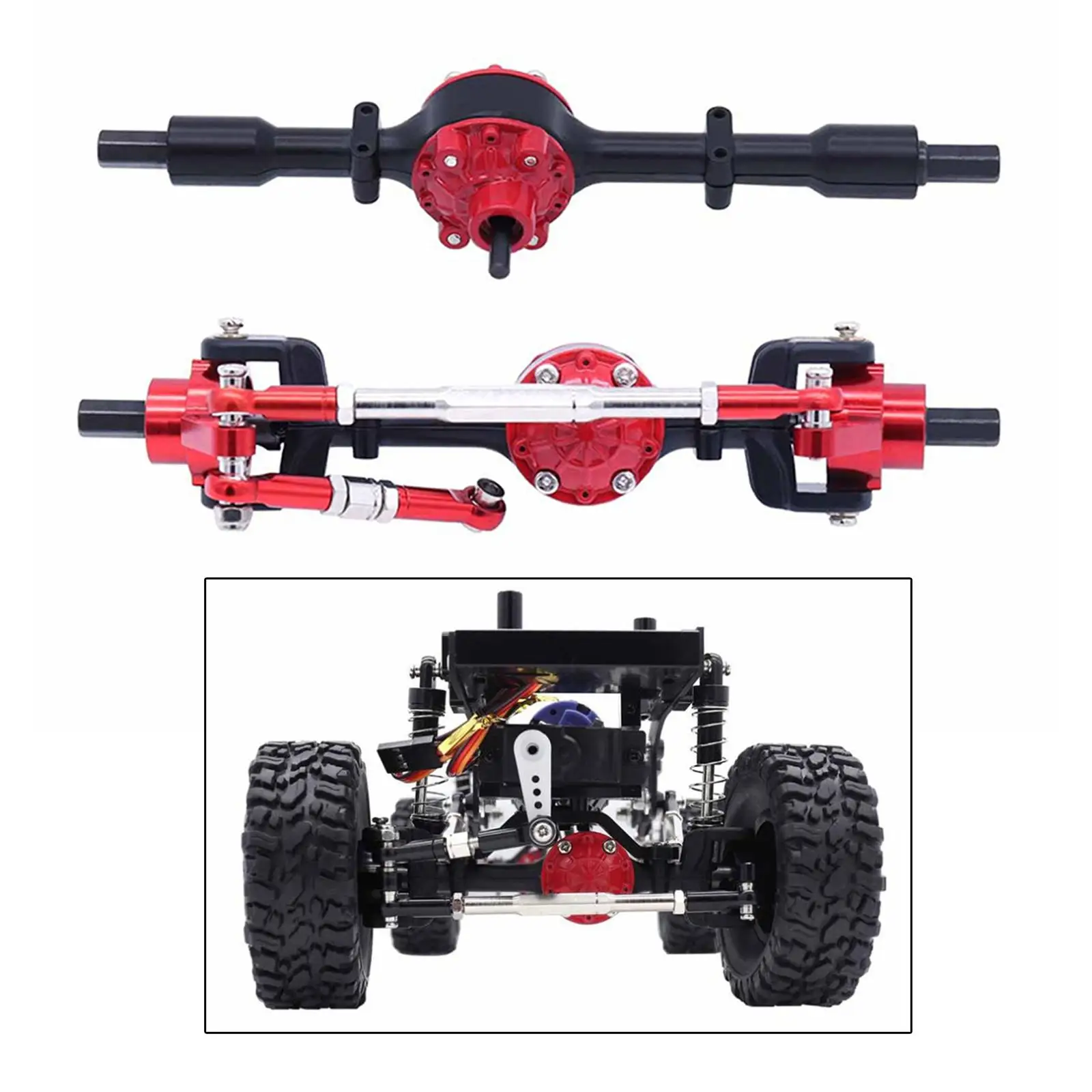 

1/16 Front and Rear Axle Set Practical Durable for C24 B14 RC