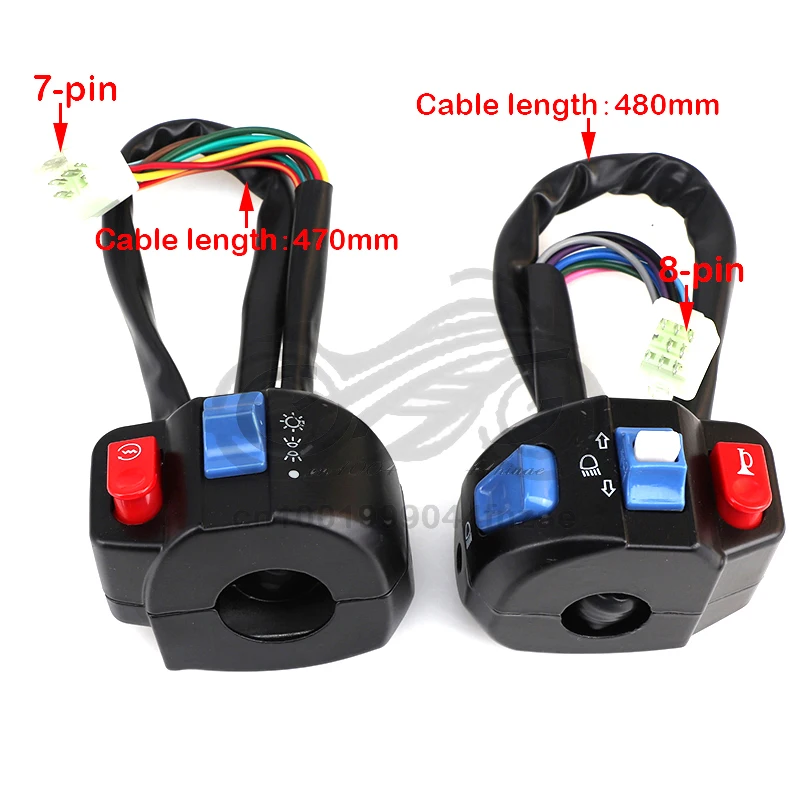 1 pcs Aluminum 22mm Electric Scooter Motorcycle Handlebar Control Switch Horn Button Turn Signal Headlight Start Switch left handlebar control switch start run off headlight for can am outlander renegade 400 450 500 650 800 1000 std 703500919