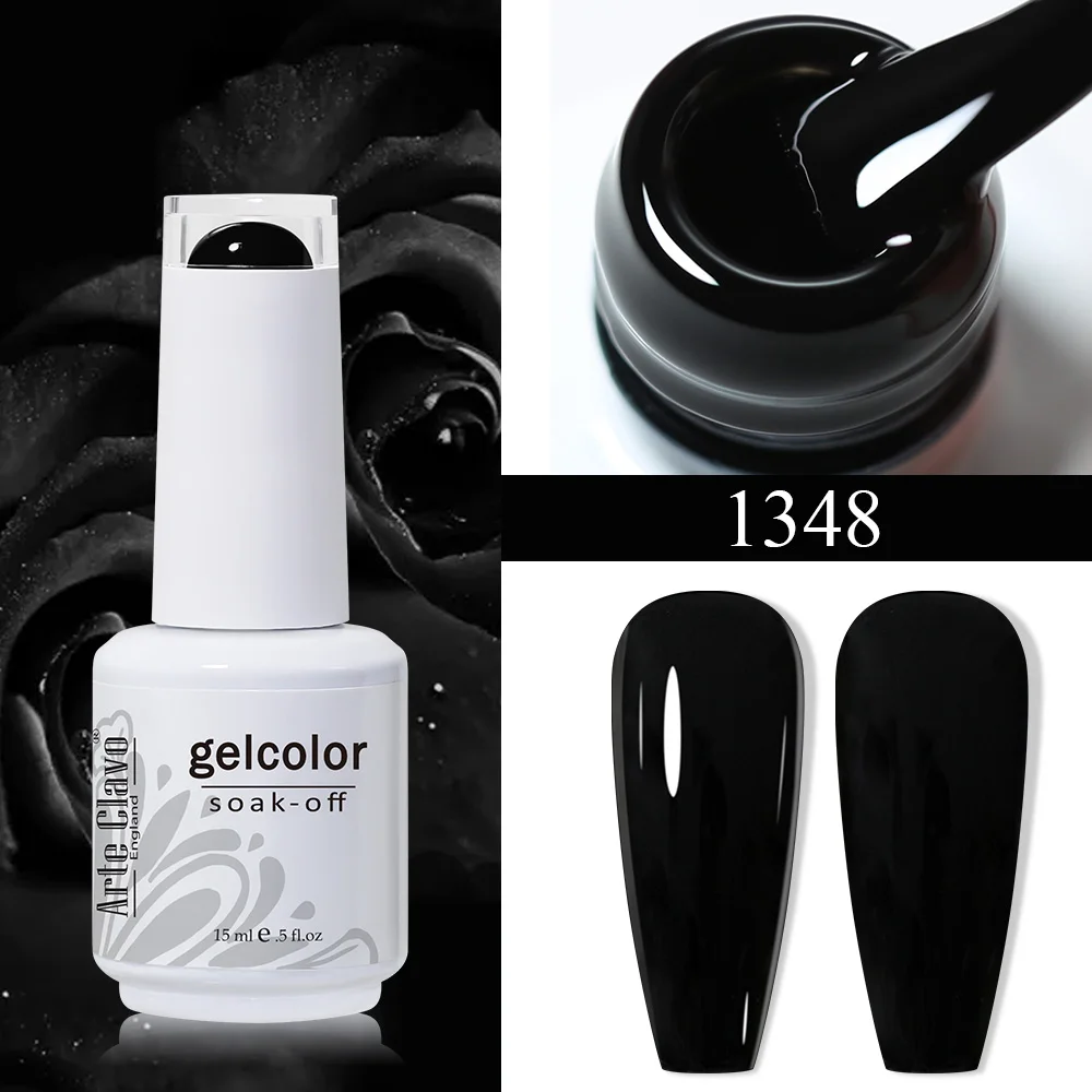 Arte Clavo 15ml Black White Series Gel Nail Polish Hot Sale 411 Colors Semi Permanent UV Gel Nail Art Manicure Hybrid Varnish 2