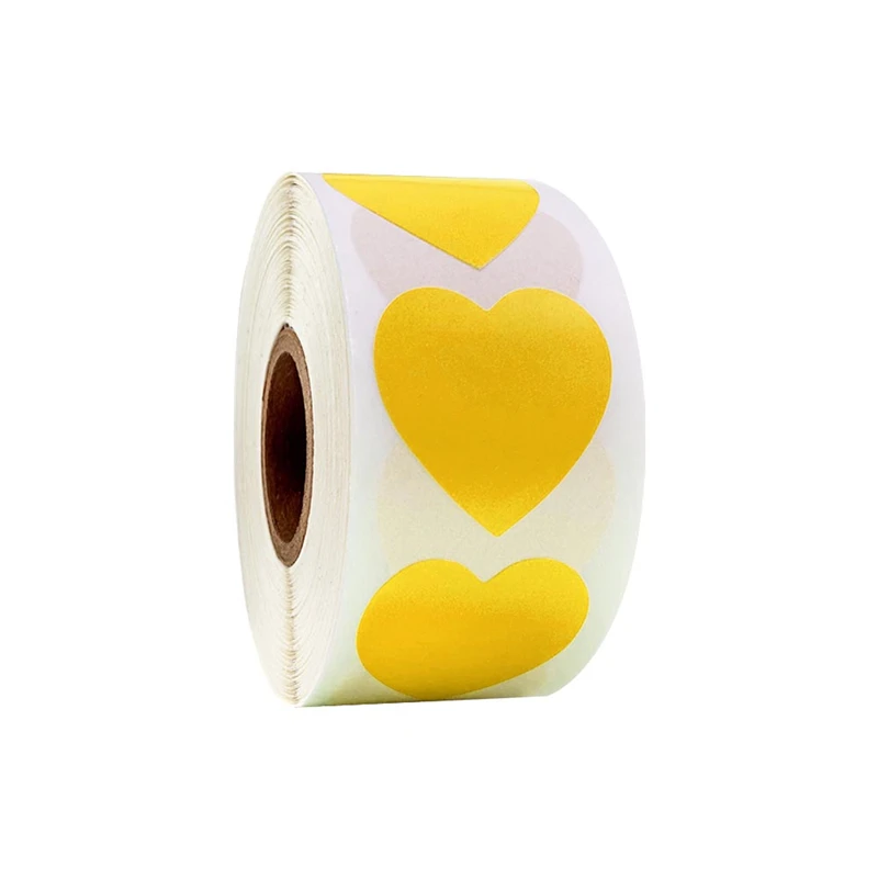 Peahefy Étiquette en Forme de Coeur Autocollant en Forme de Coeur,  Autocollants Adhésifs en Forme de Coeur pour Bricolage Bloc-Notes Cadeau  Emballage Papeterie 
