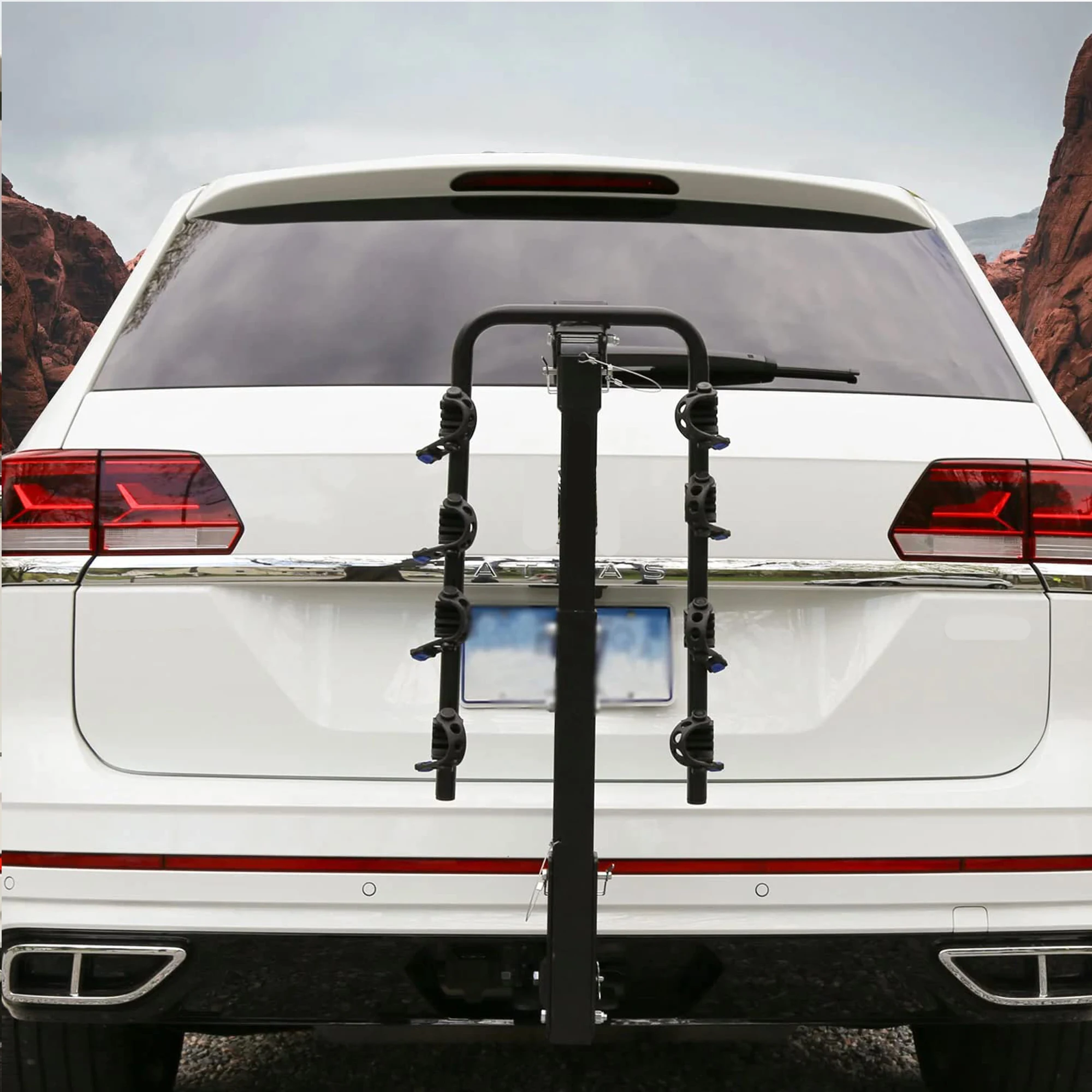 Fahrradträger mit Anhängerkupplung, faltbarer Fahrradträger für Autokupplung, Auto-Fahrradträger aus Stahl für SUV, Fahrrad-Auto-Racks mit Anhängerkupplung, Riemen – Detail 7