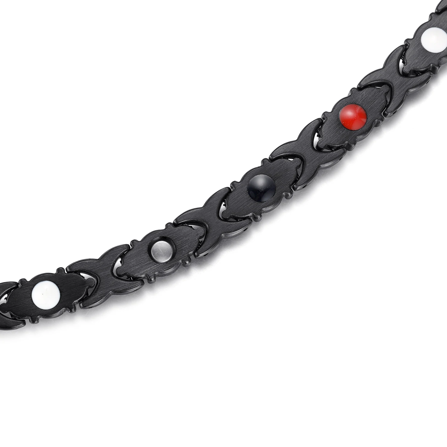 Welmag Rhinrstones Anklets For Women Stainless Steel Bracelet Women Healing Magnetic Blood Circulation Leg Bracelet Women