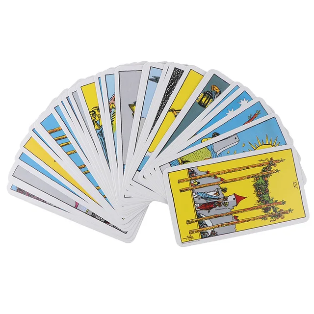 Vente chaude Rider Waite Tarot carte Divination usage personnel Tarot Deck Version anglaise espagnole Oracles Deck pour fille jeu de société 6