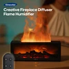 Fireplace Aroma Diffuser Creative Flame Humidifier Waterless Auto-Off Protection with Remote and Realistic Fireplace Night Light 1