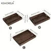 Wooden Rectangular Tea Tray Wooden Tray Wooden Hotel Dinner Tray Suitable for Dinner Dessert Bathroom Supplies Kitchen Storage 6