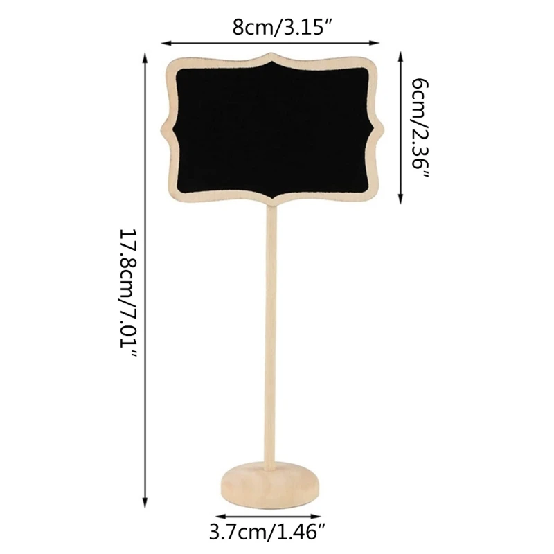 20x/Set Wooden Chalkboard Signs with Easel Stand for Food Labels Table Numbers Office Reminders Party Small Blackboards wooden blackboard wooden chalkboard