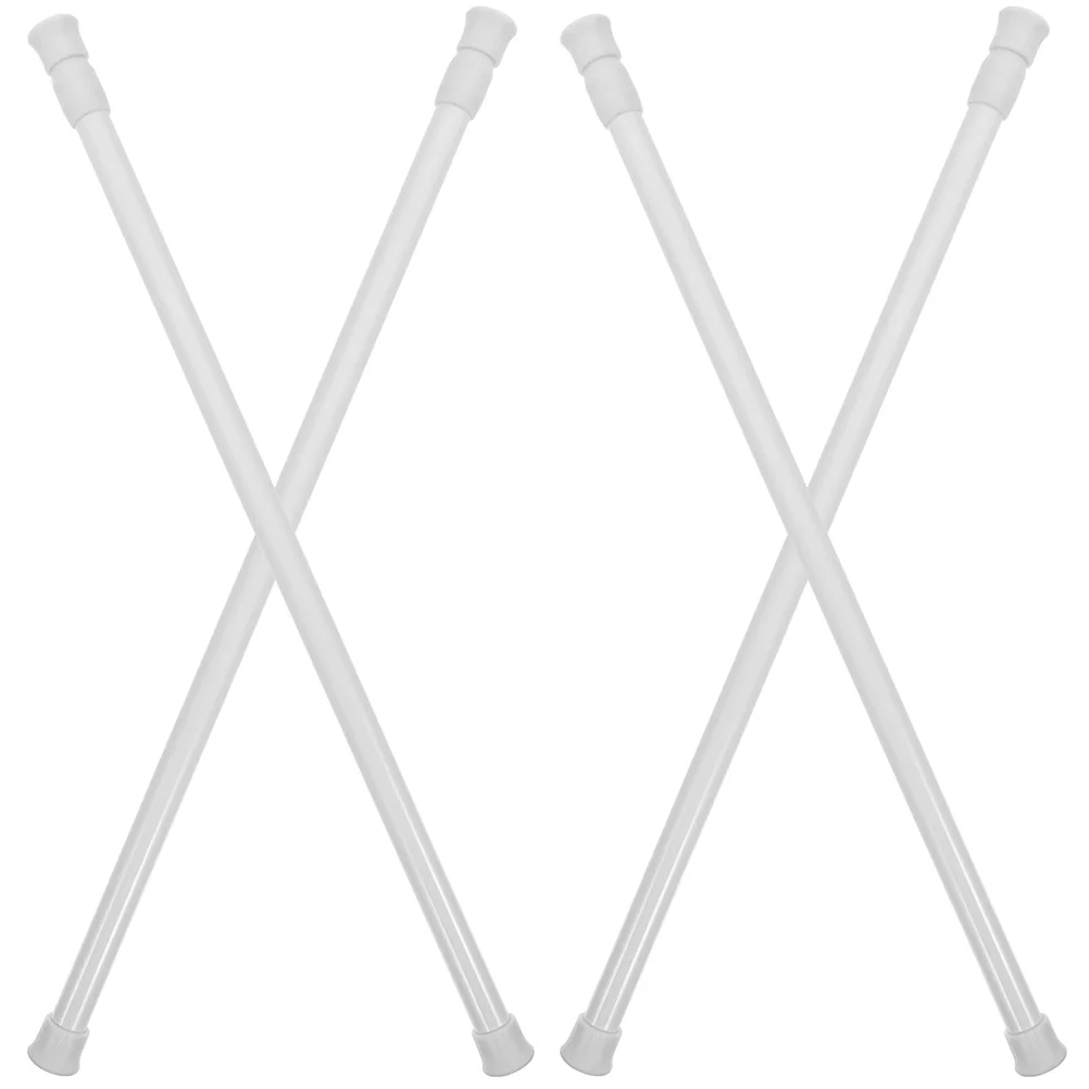 

4 Pcs Hole-free Curtain Hanging Rod Tension Window Hook Pole Adjustable Curtains Telescopic Telescoping Clip Flexible Door