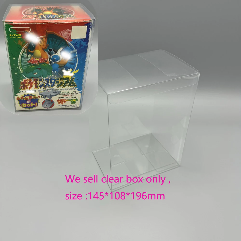 

Прозрачная коробка из ПЭТ для N64 Poke mon Stadium game limited edition, коллекция версий, прозрачная защитная коробка для хранения