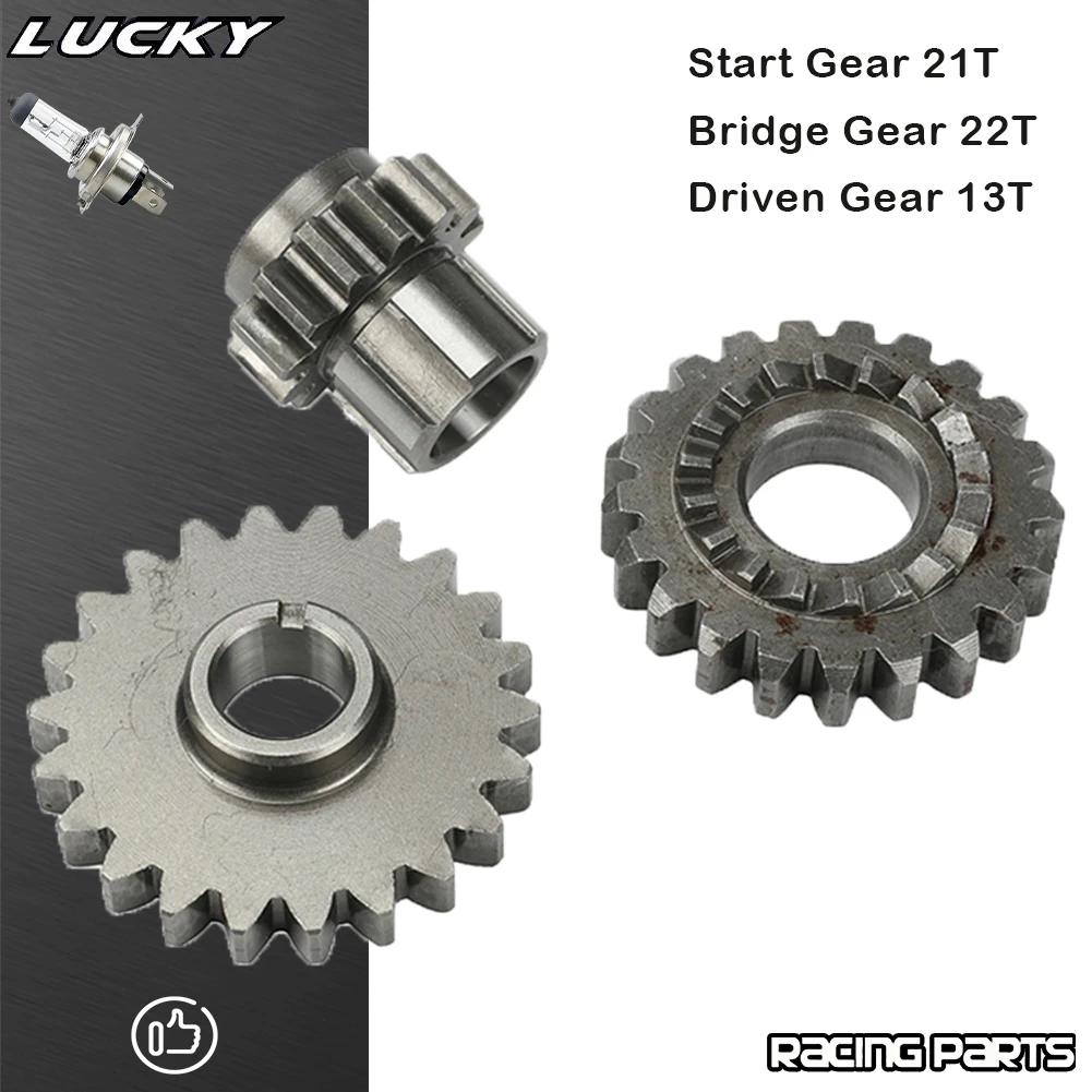 

YX Motorcycle Start Gear Bridge Gear Driven Gear Kit For YX140 YinXiang 140cc 1P56FMJ Horizontal Engine Dirt Pit Bike Parts