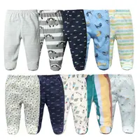 3PCS/Lot Cotton Newborn Baby Boy Girl Pants Cartoon Wrap Foot Long Trousers Spring Autumn Toddler Leggings For Girls Boys 0-12M 2