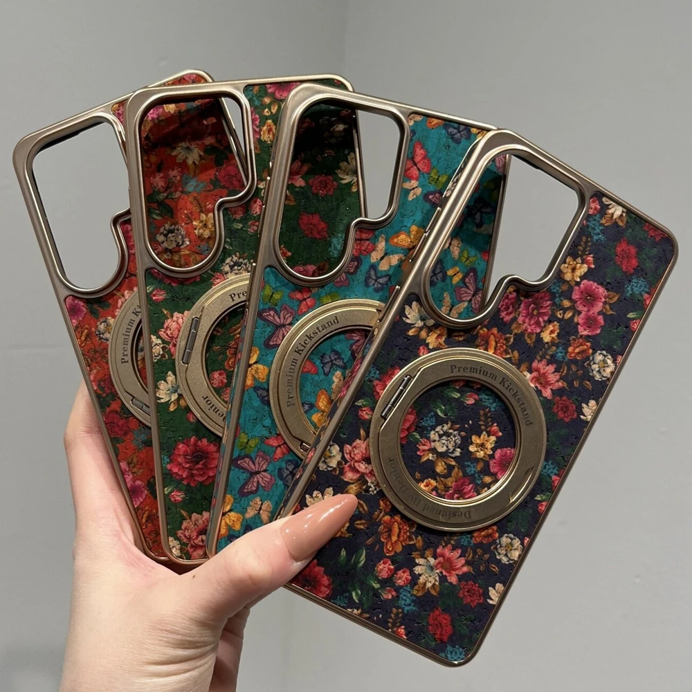 Ultra Plating 360° Rotation Alloy Bracket PU Leather Magnetic Case - Premium Hard Cover
