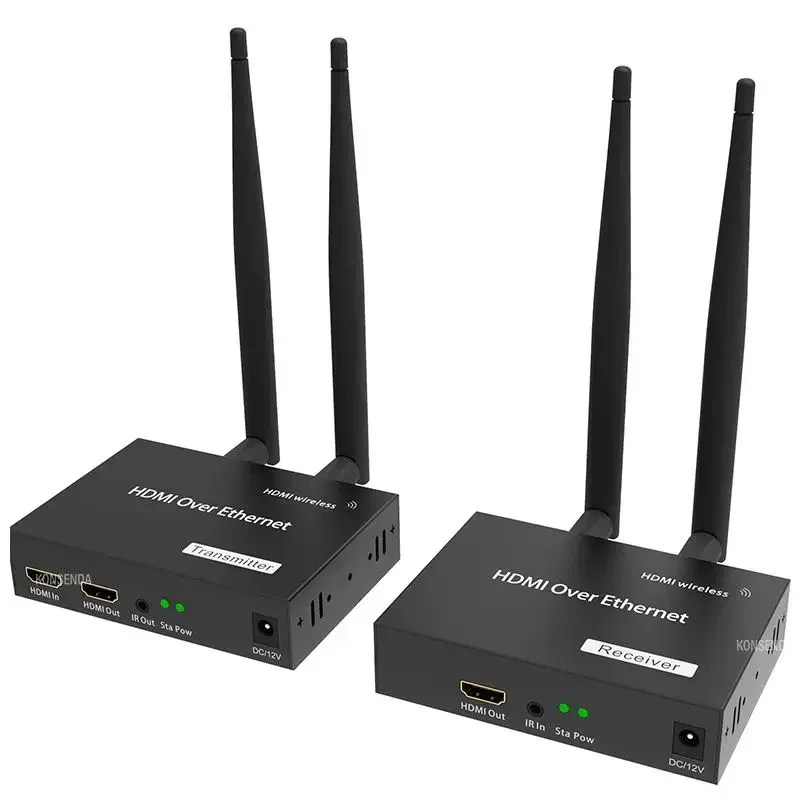 200M Wireless Hdmi Extender 2.4Ghz/5Ghz Ricevitore Trasmettitore Wifi 1080P 1 Tx A Multi Rx Supporto Hdmi Loop-Out Con Telecomando Ir