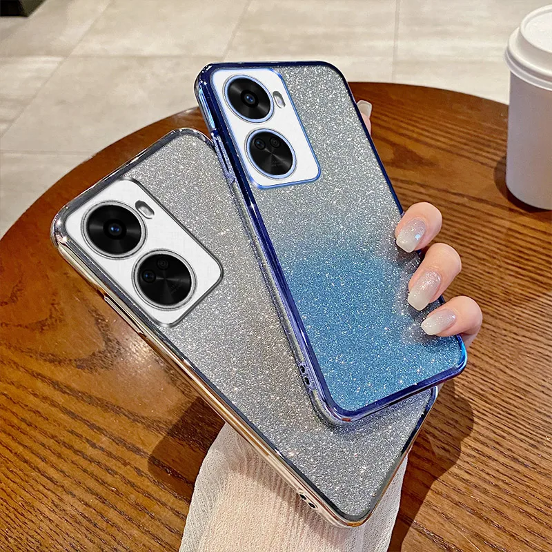 Luxury Electroplated Glitter Soft Bumper Clear Back Cover