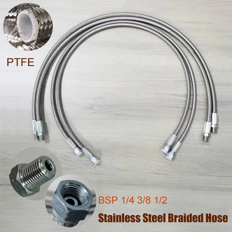 Manguera Flexible OBB 18 "304 SS Manguera Trenzada De Acero Inoxidable 1/2" Con Brida, Manguera Flexible OBB De Alta Presión Tubo De Manguera De Metal Trenzado
