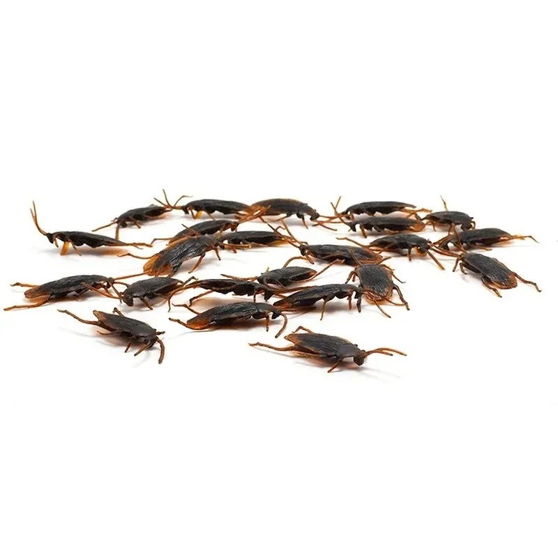 10Pcs Simulation Cockroach Toys Prank Props Prank Funny Scary Fake Cockroach Toys Creative Horror Scene Decoration Ornaments