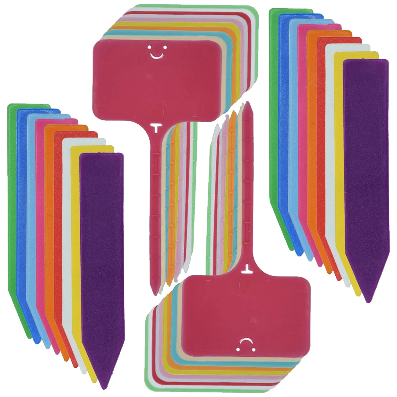 Description Picture 2 of item30-100pcs Garden Re-usable Plant Markers Labels Plastic T-type Sign Tags Record Plate Waterproof Flower Vegetables Potted Stakes