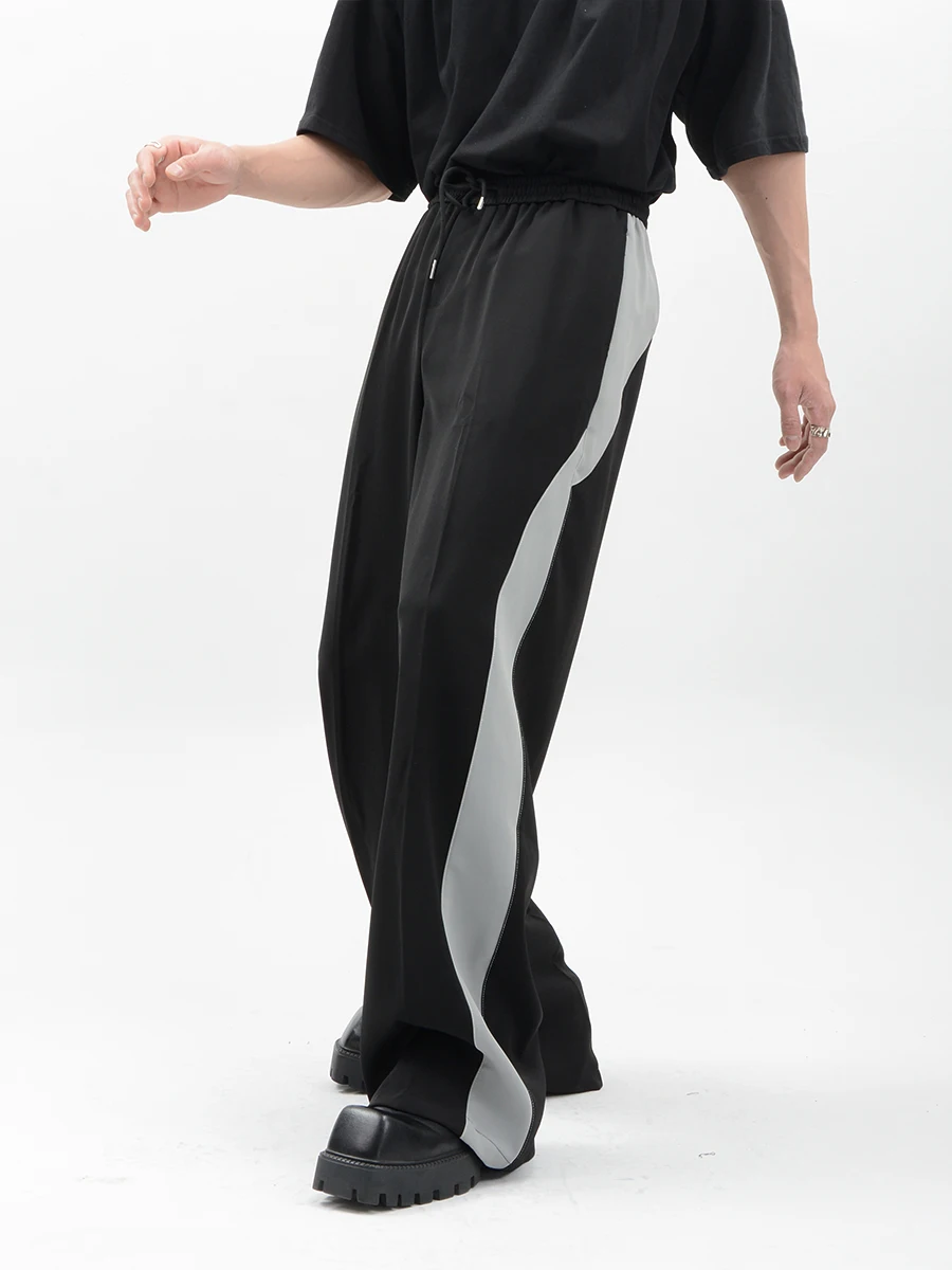 

Avant-Garde Style Pants Men's high-waisted wide-legged floor-length Pants