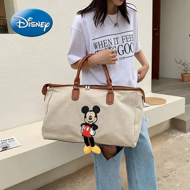 

Disney Mickey New Handbag Multifunctional Baby Bag Fashionable Women's Travel Handbag Luxury Brand Luggage Bag Fitness Bag