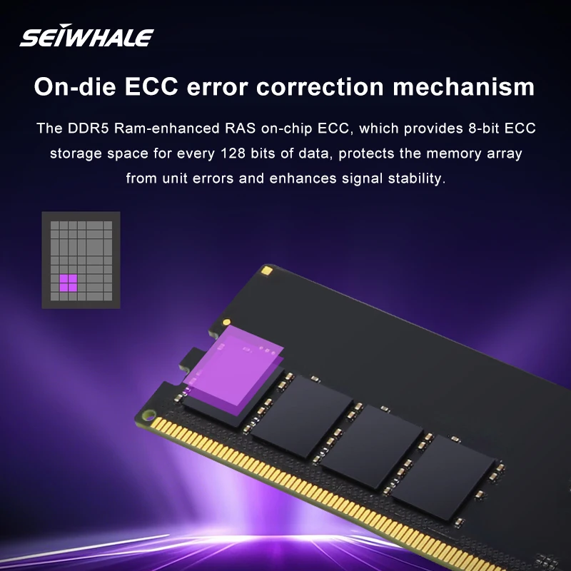 メモリーSEIWHALE DDR5 6000MHz 16GB x2 セット SEIWHALE Memoria RAM DDR5 16GB 6000MHz Desktop Memory UDIMM