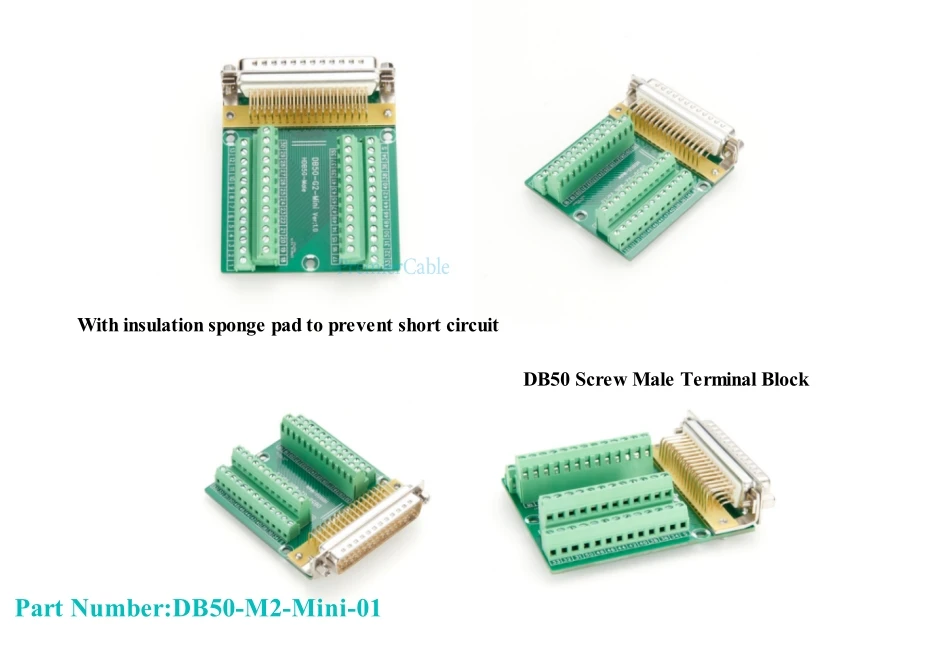 DB50 Stecker auf Klemmenblock D-SUB zu 50-Pin Anschluss Lötfreier Terminal-Adapter Schweißfreies Breakout-Board Signalmodul – Detail 7