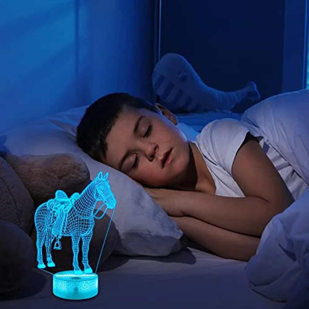 AIRUEEK Paardenlamp, nachtlampje voor kinderen, 3D-lamp, paard, kinderkamer, led, afstandsbediening, 16 kleuren, dimbaar, kerstcadeau voor meisjes, jongens, woonkamer, slaapkamer, decoratie AIRUEEK Paardenlamp, nachtlampje voor kinderen, 3D-lamp, paard, kinderkamer, led, afstandsbediening, 16 kleuren, dimbaar, kerstcadeau voor meisjes, jongens, woonkamer, slaapkamer, decoratie