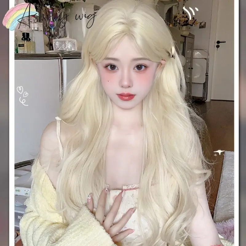 Ashely 613 Blonde Wig Female 26inch Long Body Wave Hair 4*1 Lace Front Wig Lolita Synthetic Wigs for Women Daily Use Парик 가발