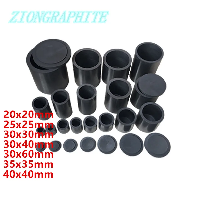 Carbon Melting graphite Crucible with Lid For Melting Gold Silver 1 set