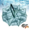50/60/70cm Automatic Fishing Net Portable Folding Fly Fish Mesh For Carp Crucian Crab Shrimp Lobster Multi Holes Fish Net 5