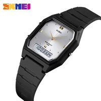SKMEI Japan Digital Movement 3 Time Stopwatch Wristwatches Mens Women Casual Sport Watch 5Bar Waterproof relogio masculino 1