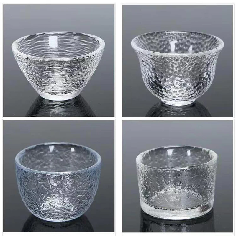 Exquisite Glass Flower Tea Cup Set 6pcs/set Coffee Cups Beautiful Tea Mugs Japanese Mug Teacups Porcelain Chinese Bowl