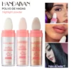 HANDAIYAN 3 Colors Glitter Powder Highlighter Makeup Body Brightens the Natural Face Blusher Fairy Highlight Patting Powder 1