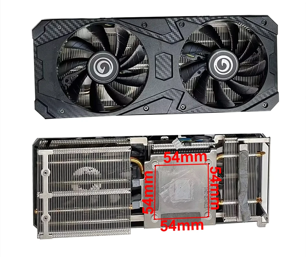 Video Card Heatsink For Galax RTX3060 Graphics Card Replacement Radiator 54*54mm Cooling Fan with Case