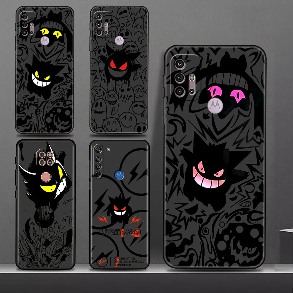 Pokemon Red Gengar P-Pikachu Custodia Per Telefono Per Motorola Edge 20 Pro G51 5G 30 Neo G22 One Fusion G31 G9 Power Cover Paraurti In Silicone