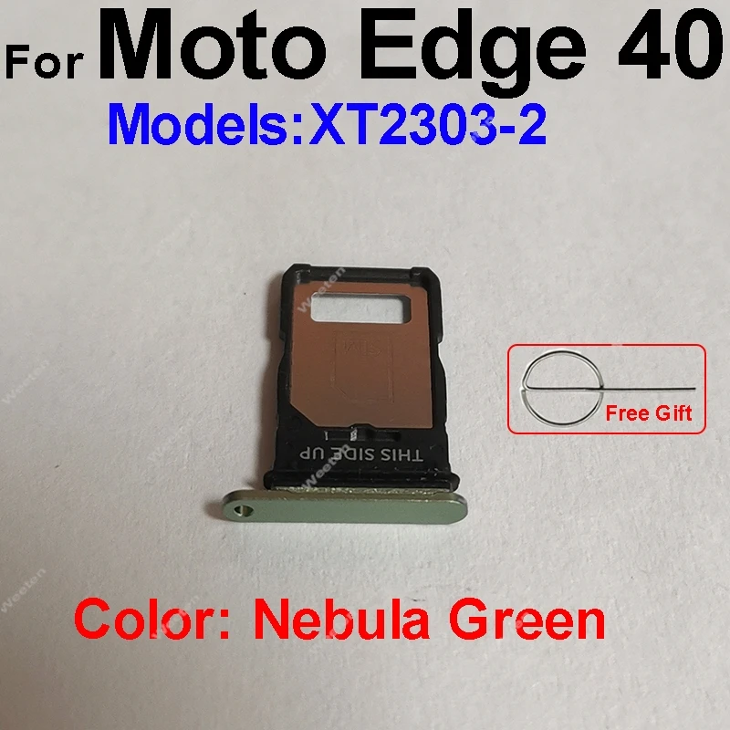 Plateau Logement Carte SIM Pour Motorola Moto Edge 40 Neo 5G XT2307-1 - Noir - Pièce De Rechange Compatible