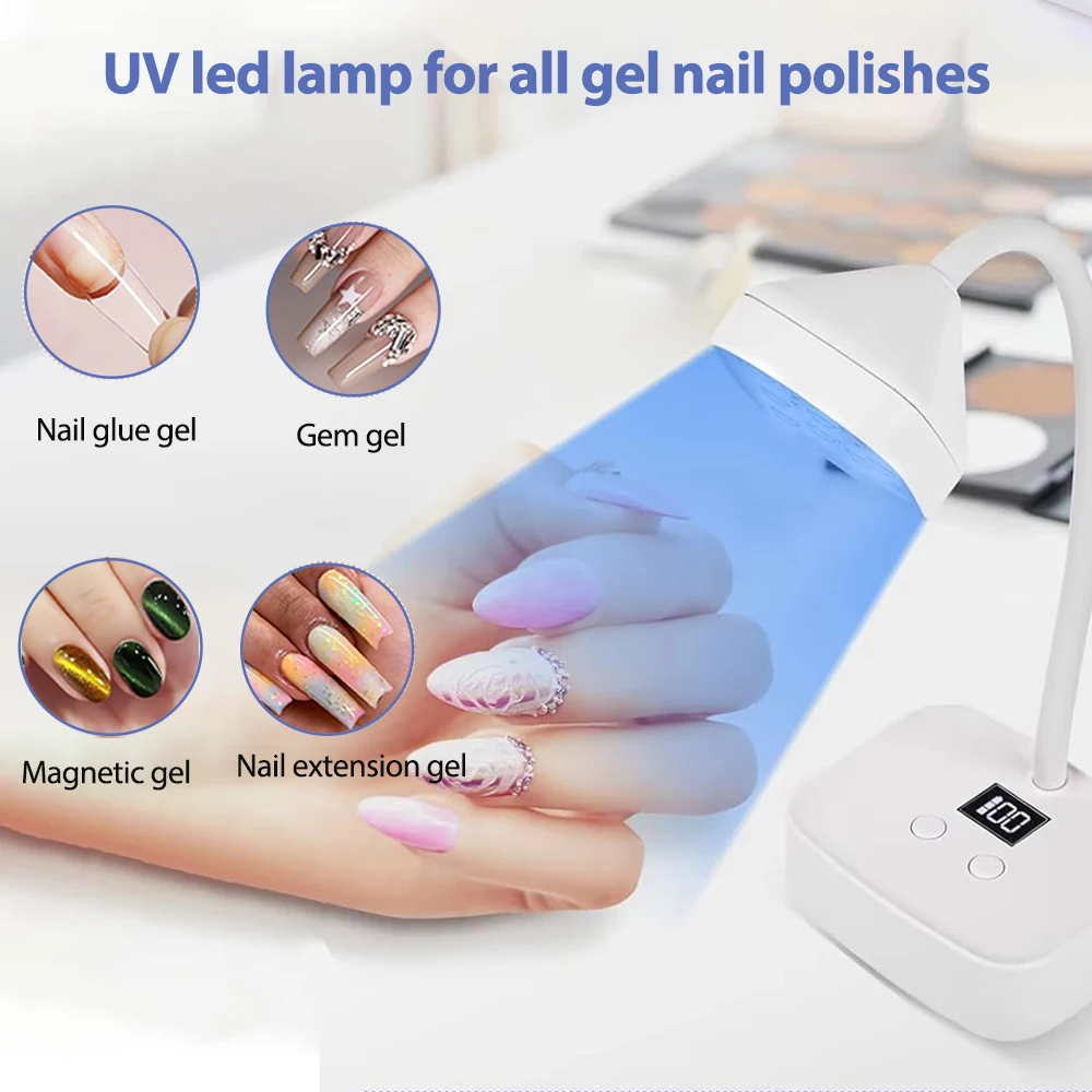 Mini Nail Dryer UV LED Nail Lamp Foldable USB Curing Lights Lamp For Nail Gel Polish Quick Dry Nail Art Dryer Manicure Tool