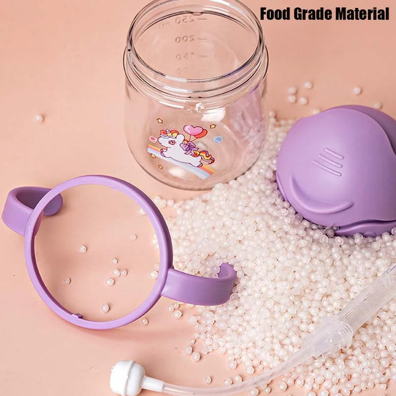 No Spill Sippy Cup For Toddlers Wide-Caliber Baby Drinking Bottle With Gravity Ball Straw Milk Water Dual-Use Kids Feeding Cups water bottle drinking cup water cup feeding cup